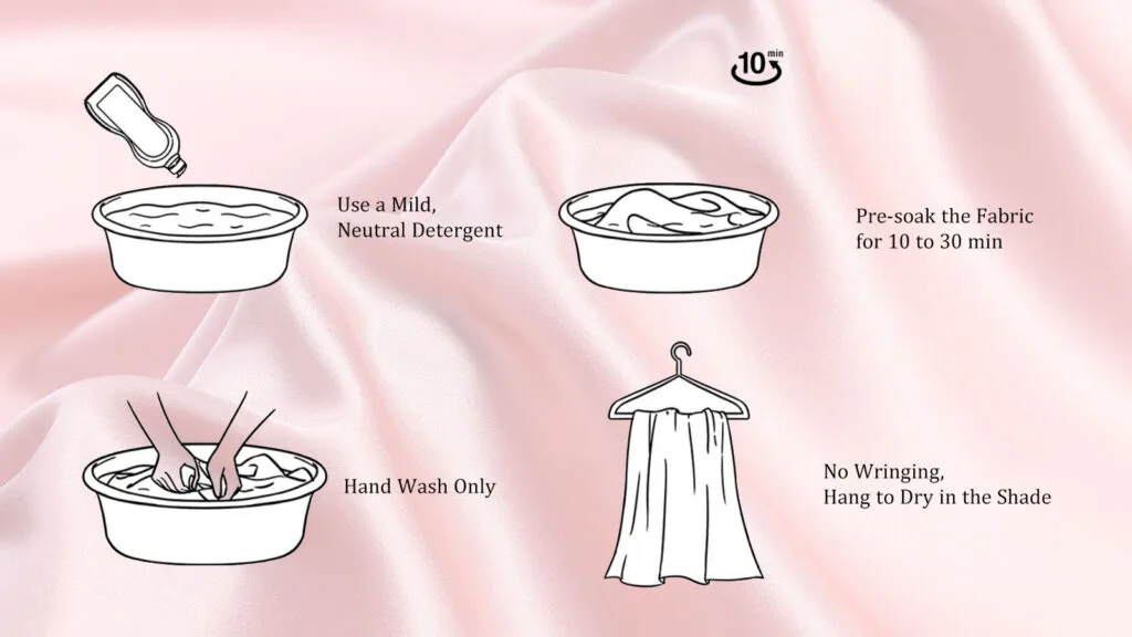 How to Care for Your Mulberry Silk Products 2 Care for Your Mulberry Silk Fabric