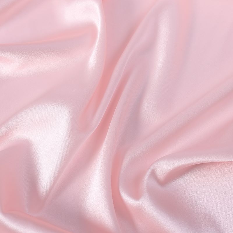 19 momme Elastic Silk satin fabric, 140cm baby pink natural Mulberry silk charmeuse - Image 5