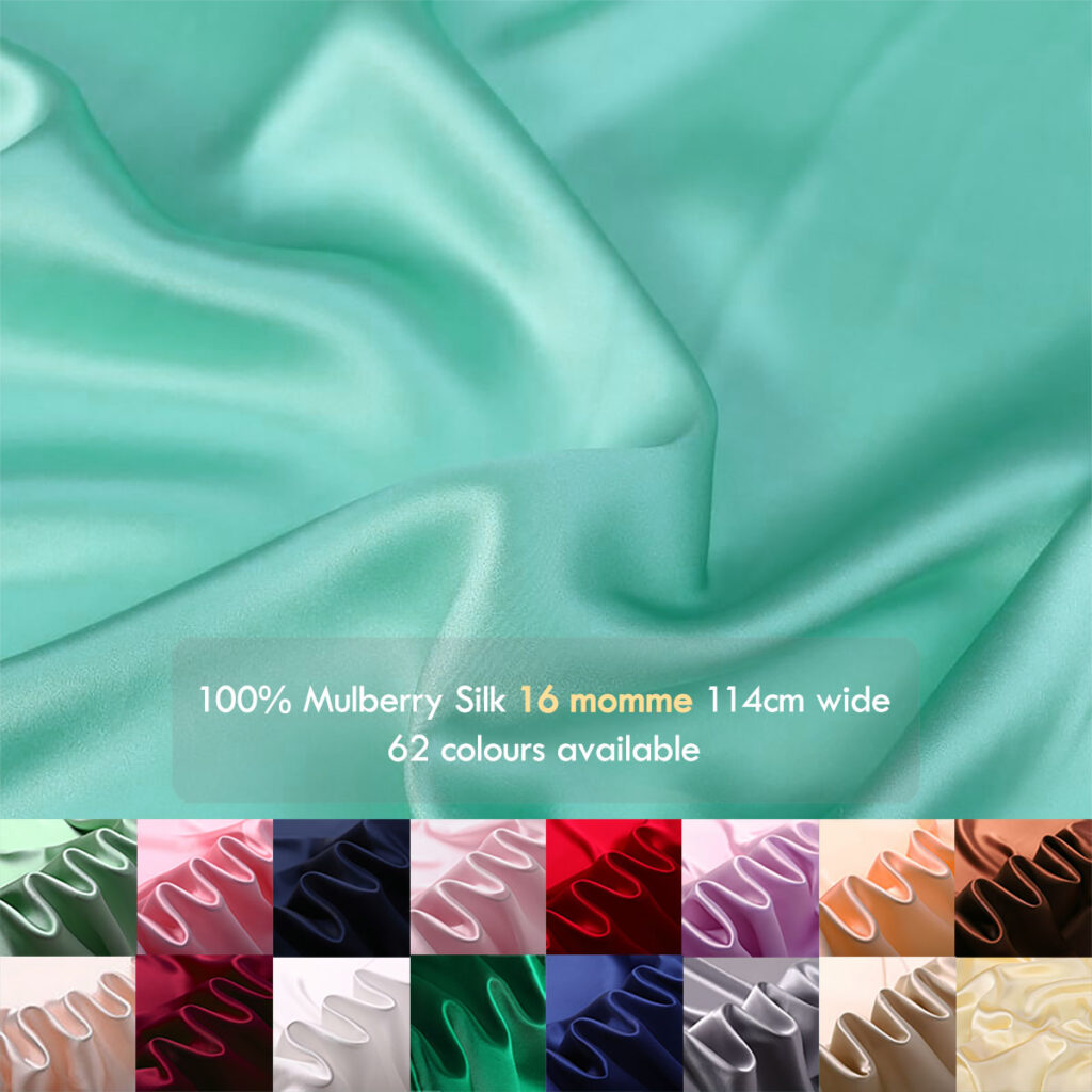 16 momme 45"(114cm) 100% Natural Mulberry Silk Satin Fabrics, silk charmeuse