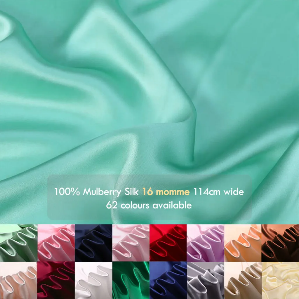 16 momme 45"(114cm) 100% Natural Mulberry Silk Satin Fabrics, silk charmeuse