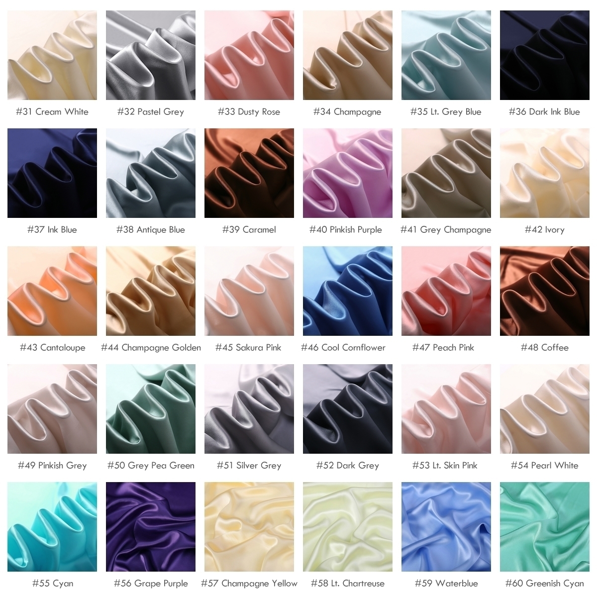 19 momme 45″(114cm) 100% Mulberry Silk charmeuse satin Fabrics Natural for Slip Dress - Image 3