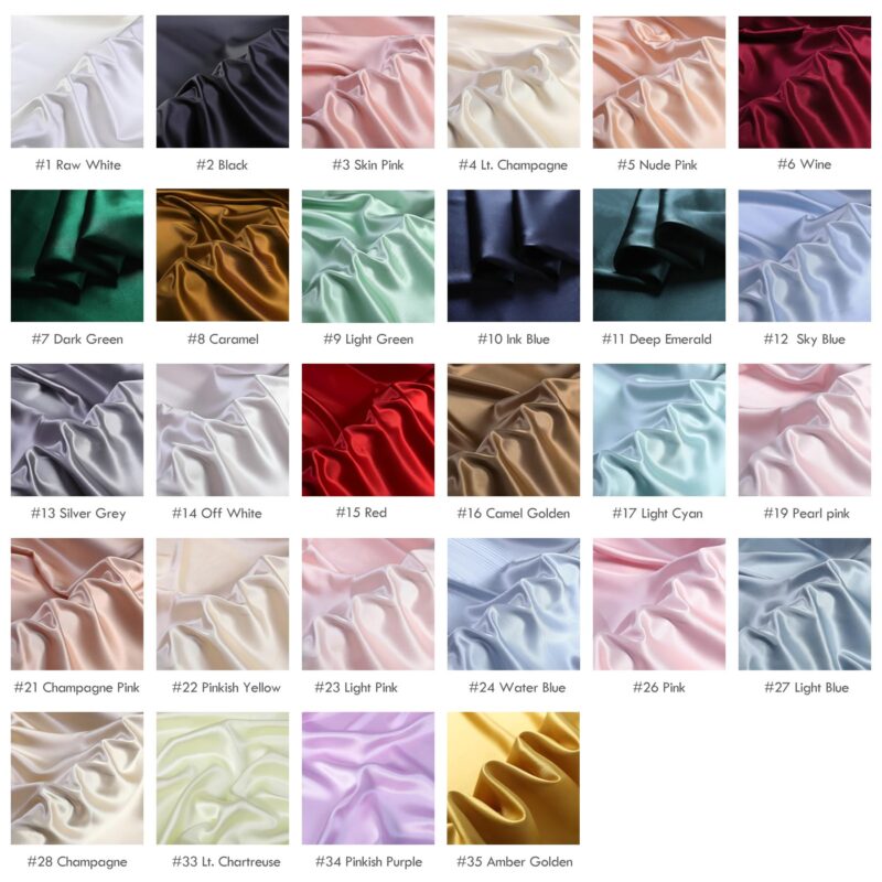 19 momme silk satin fabrics, 55″(140cm) 100% Mulberry Silk charmeuse for slip Dress - Image 2