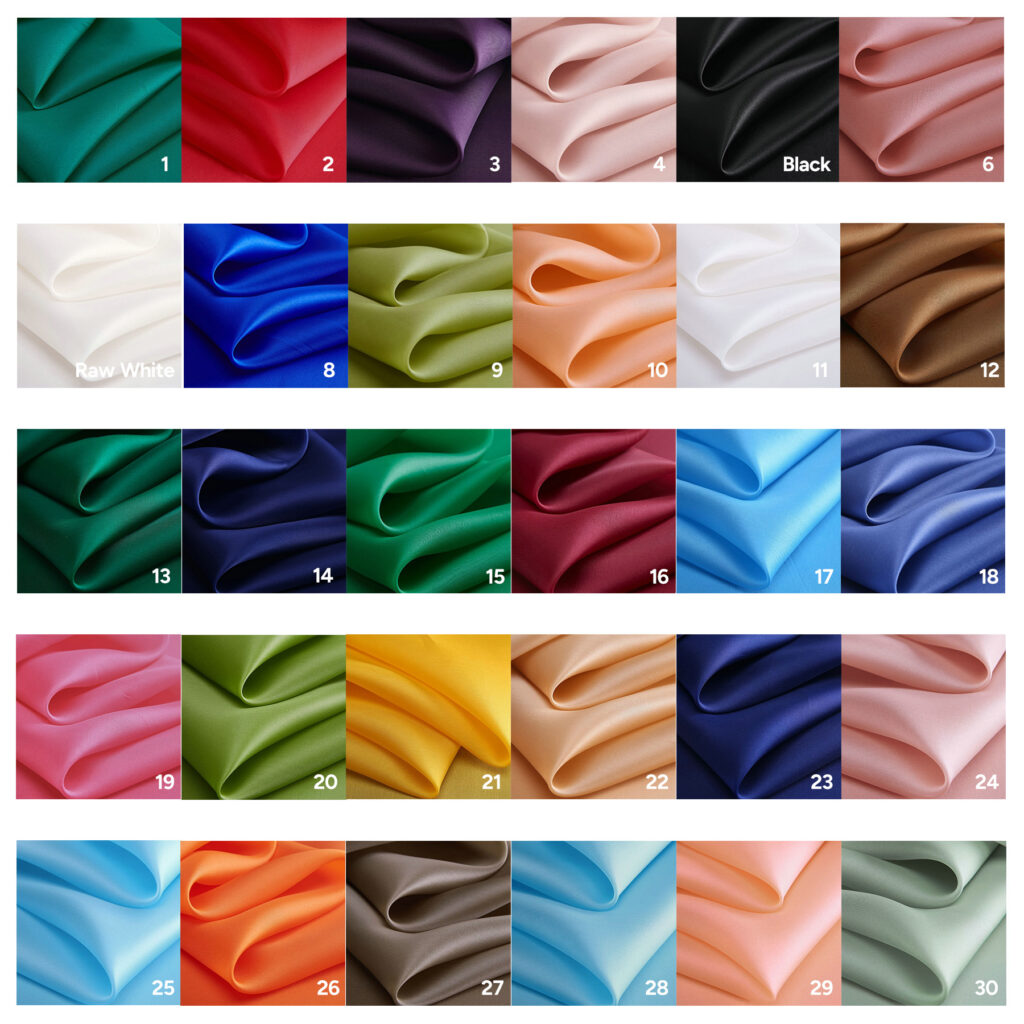 14 momme Silk organza satin fabrics, 140cm, 100% mulberry silk for dress-making