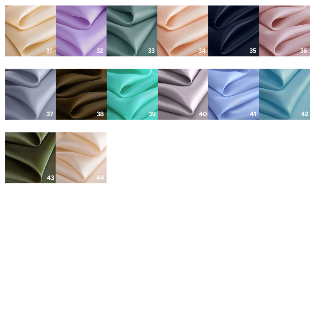 14 momme Silk organza satin fabrics, 140cm, 100% mulberry silk for dress-making