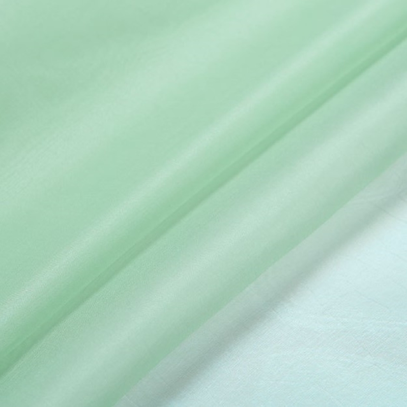 6 momme mulberry Silk organza fabrics, 140cm, 51 colors, 100% natural silk transparent voile for dress - Image 9