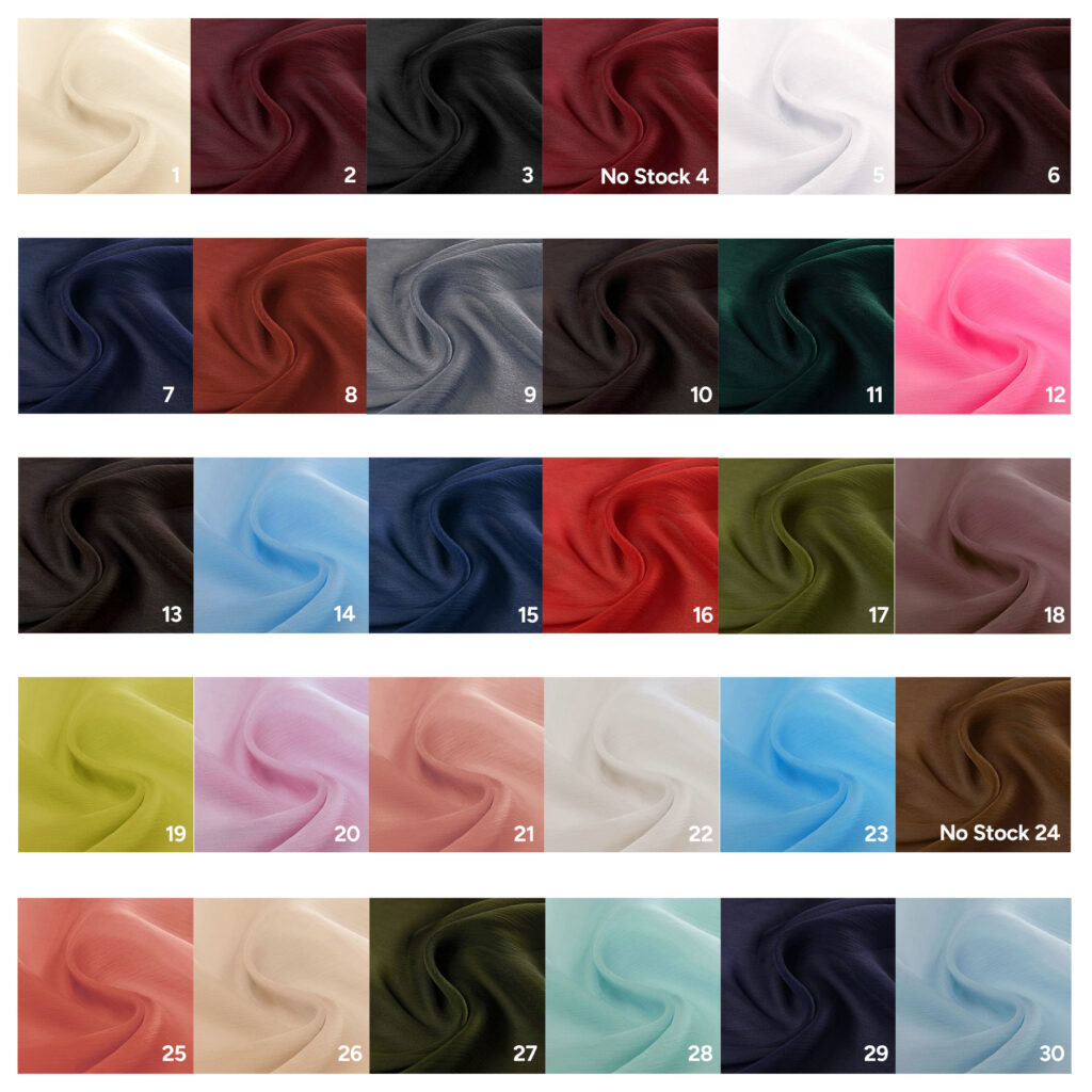 6 momme Silk crepe georgette fabrics (S-twist), 140cm 100% Mulberry silk for dress shirts