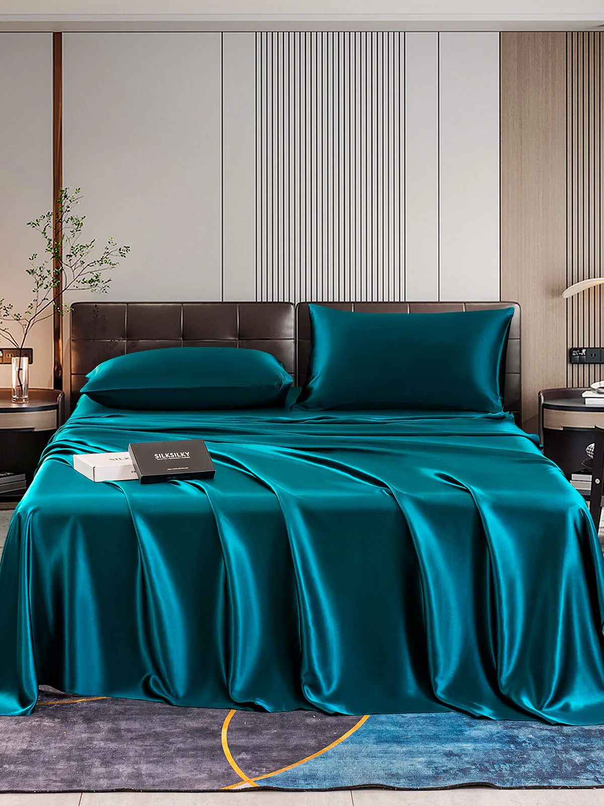 22Momme Silk 4Pcs bedding Set Fitted&Flat Sheets+2x Pillowcases - Image 6