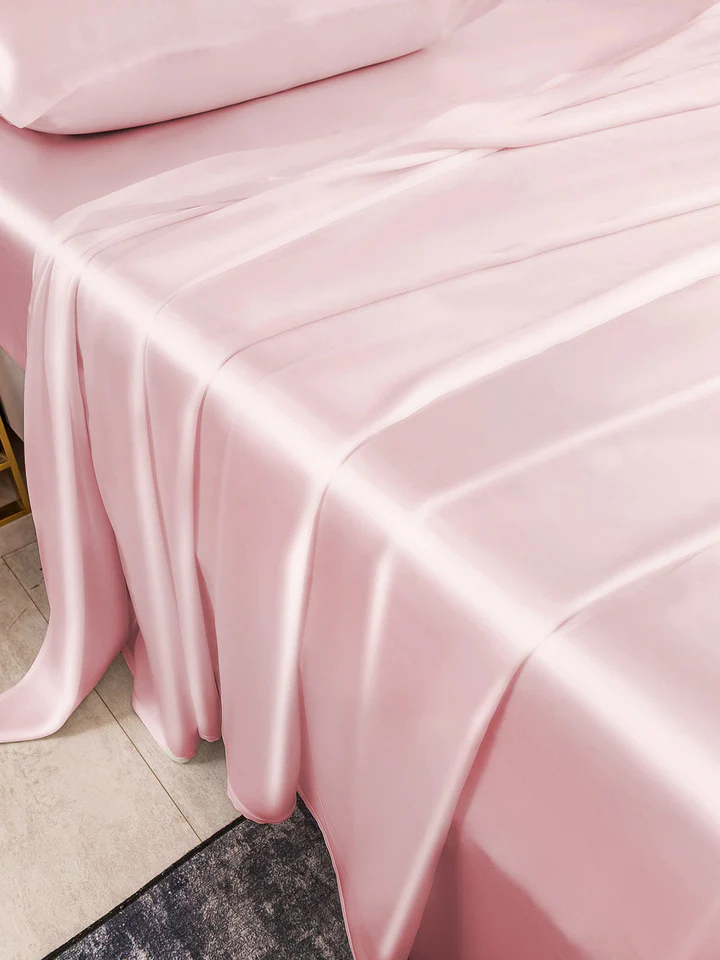 22Momme Silk 4Pcs bedding Set Fitted&Flat Sheets+2x Pillowcases - Image 10