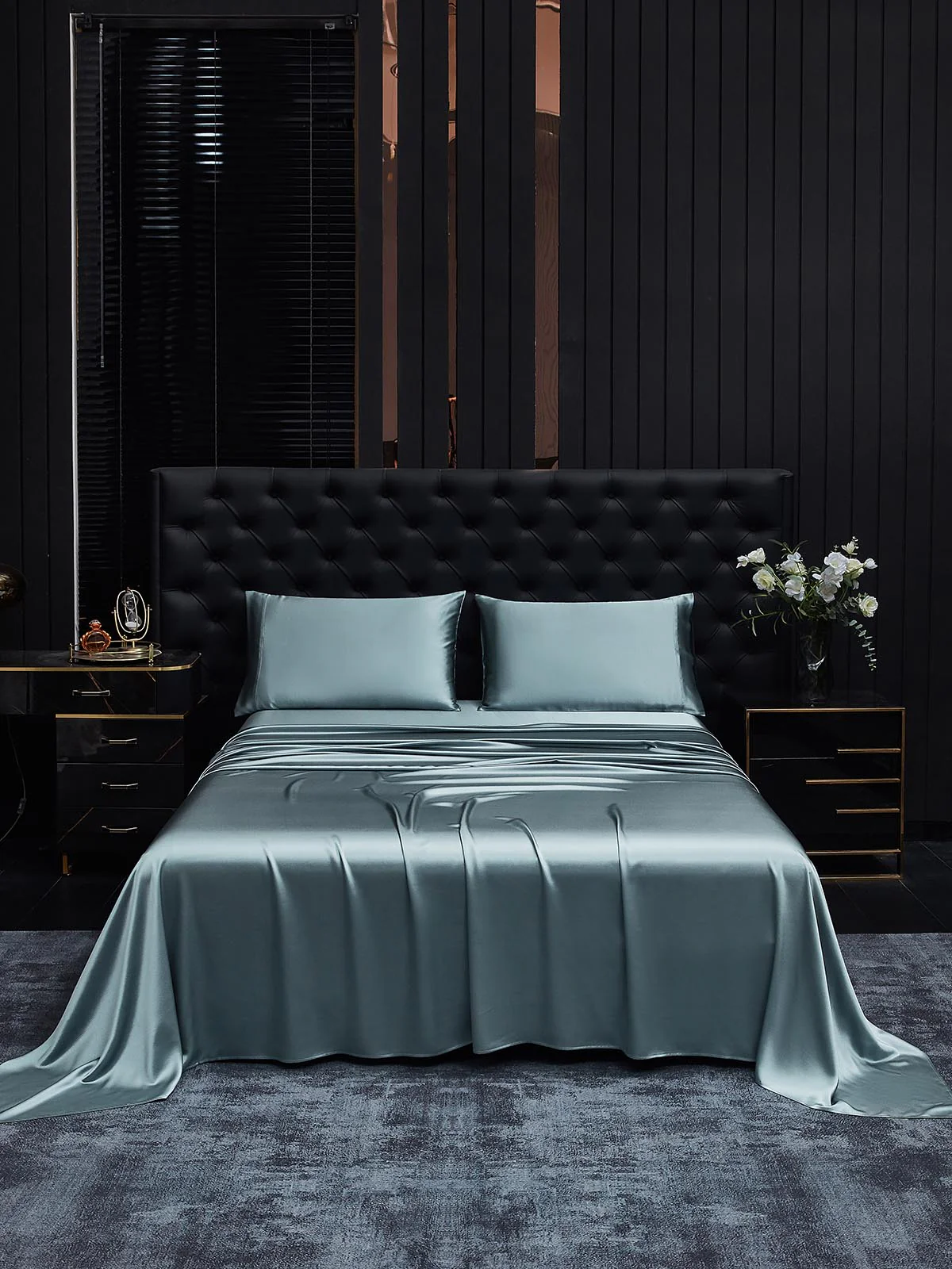 19Momme 4Pcs pure mulberry Silk bedding Set Fitted&Flat Sheets+2x Pillowcases - Image 15