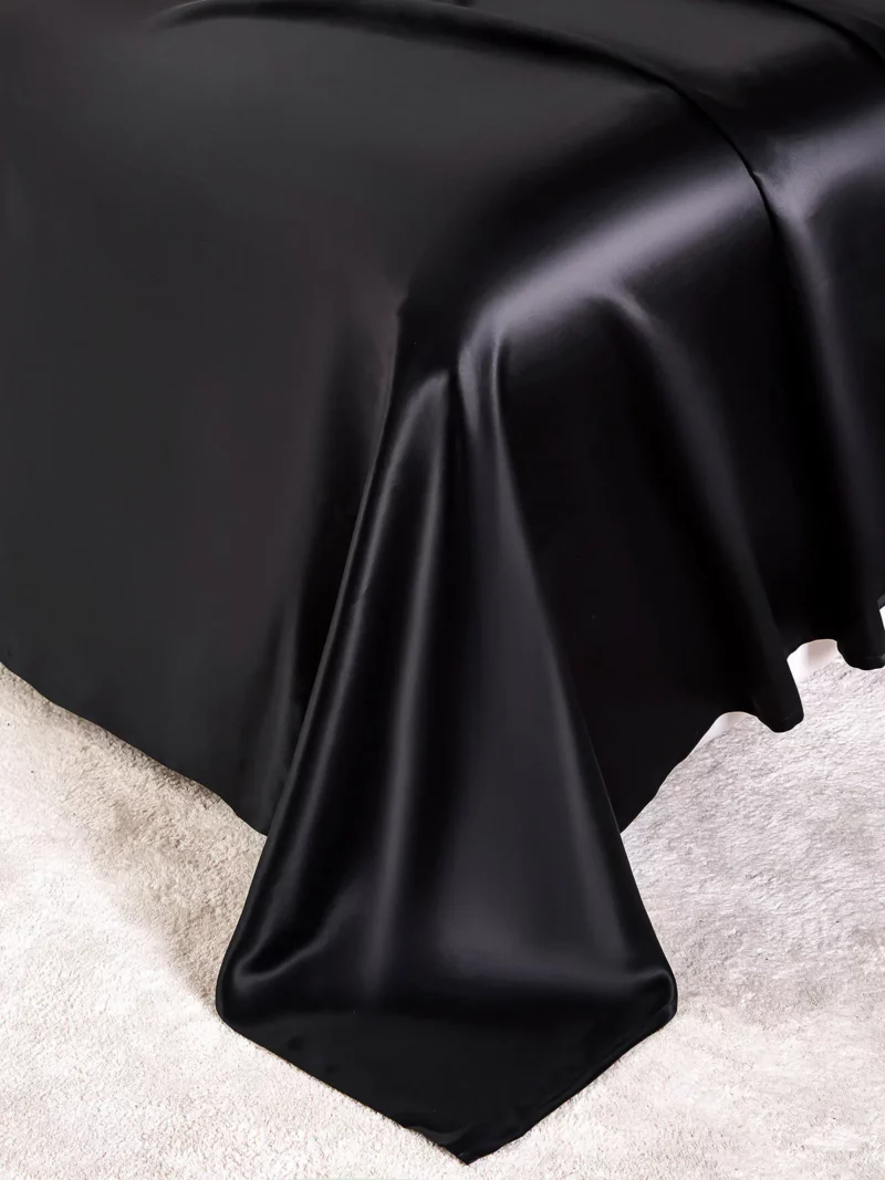 22Momme Silk 4Pcs bedding Set Fitted&Flat Sheets+2x Pillowcases - Image 4