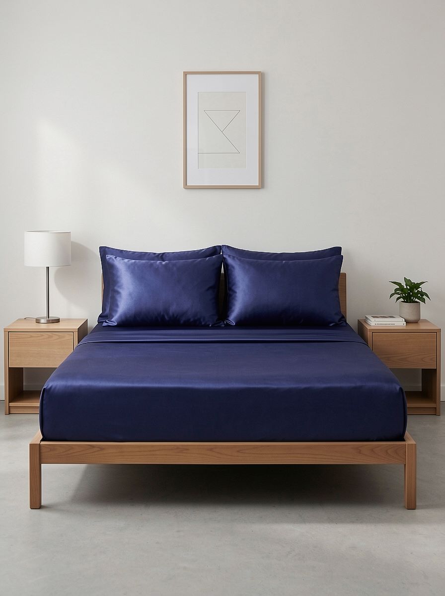25Momme pure mulberry Silk Fitted Sheet, Luxury Cooling Silk Bed Sheet - Image 3