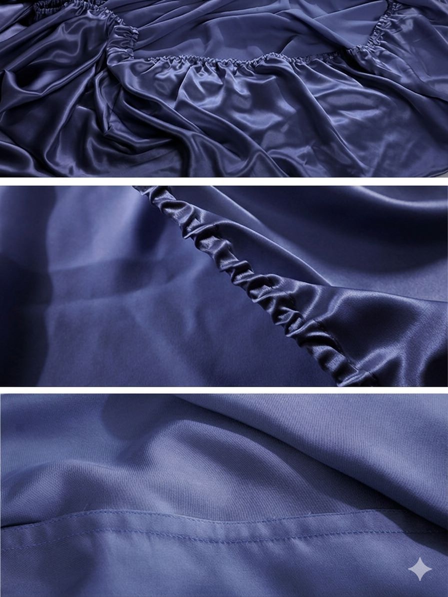 25Momme pure mulberry Silk Fitted Sheet, Luxury Cooling Silk Bed Sheet - Image 6