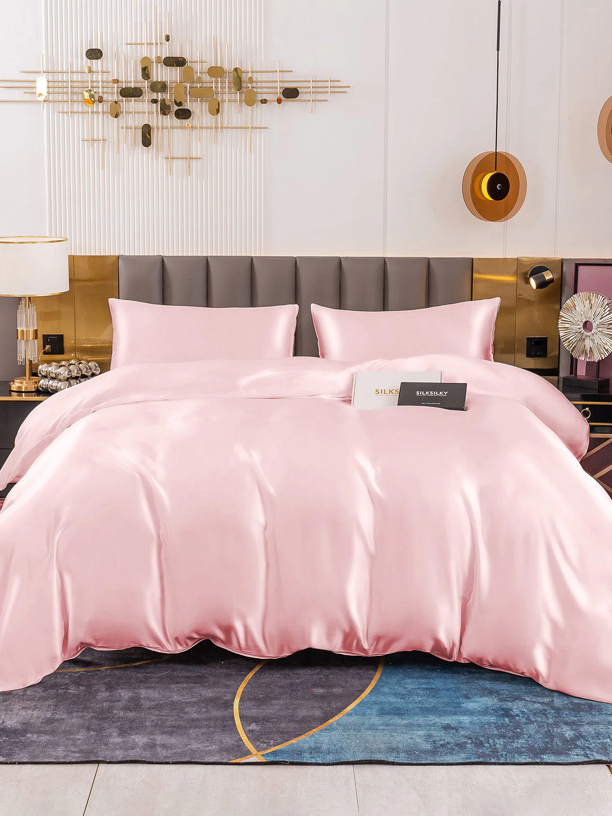 19Momme 4Pcs 100% mulberry Silk bedding Set Duvet Cover+Fitted Sheet+2x Pillowcases - Image 7