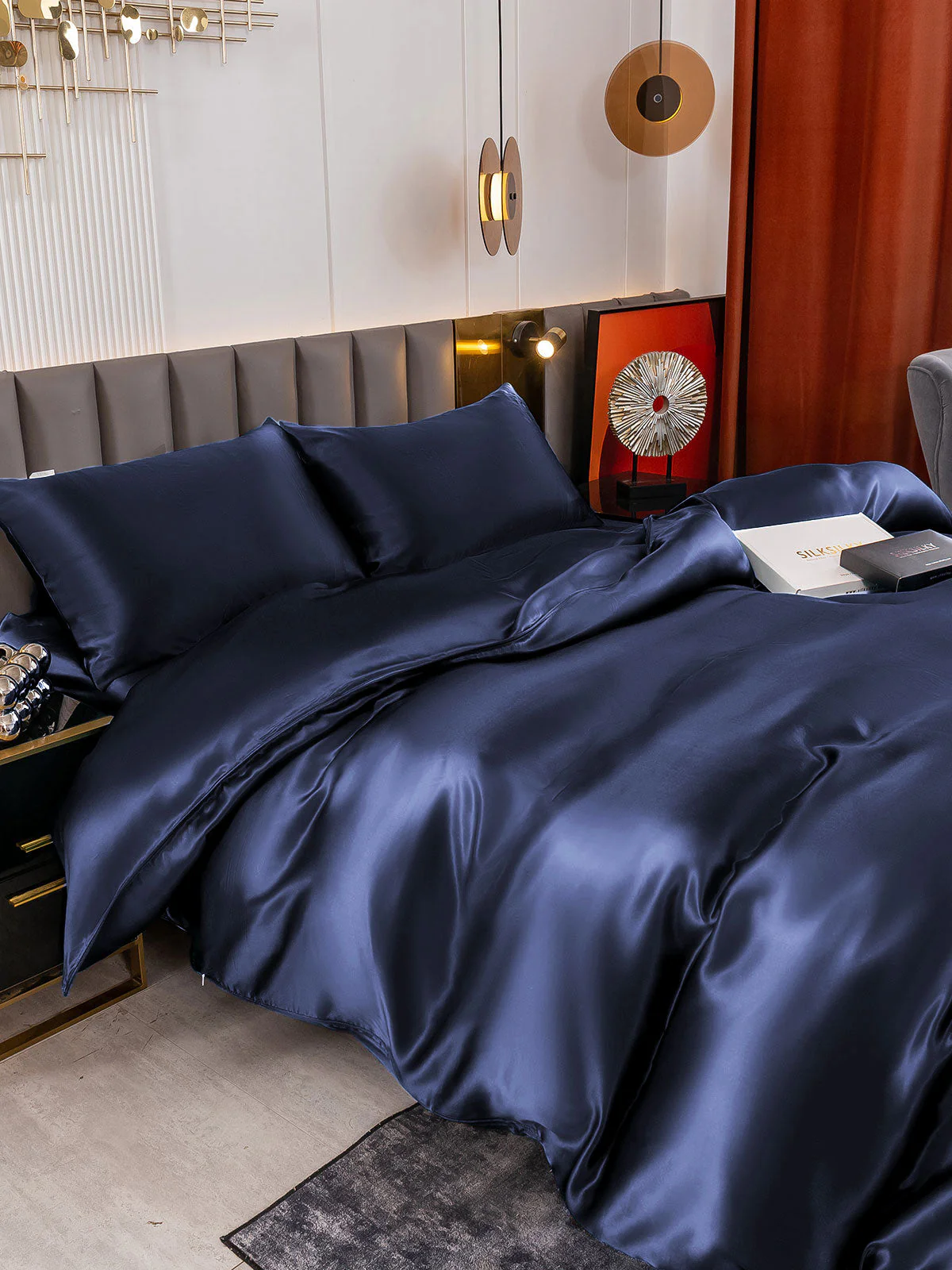 19Momme 4Pcs 100% mulberry Silk bedding Set Duvet Cover+Fitted Sheet+2x Pillowcases - Image 13